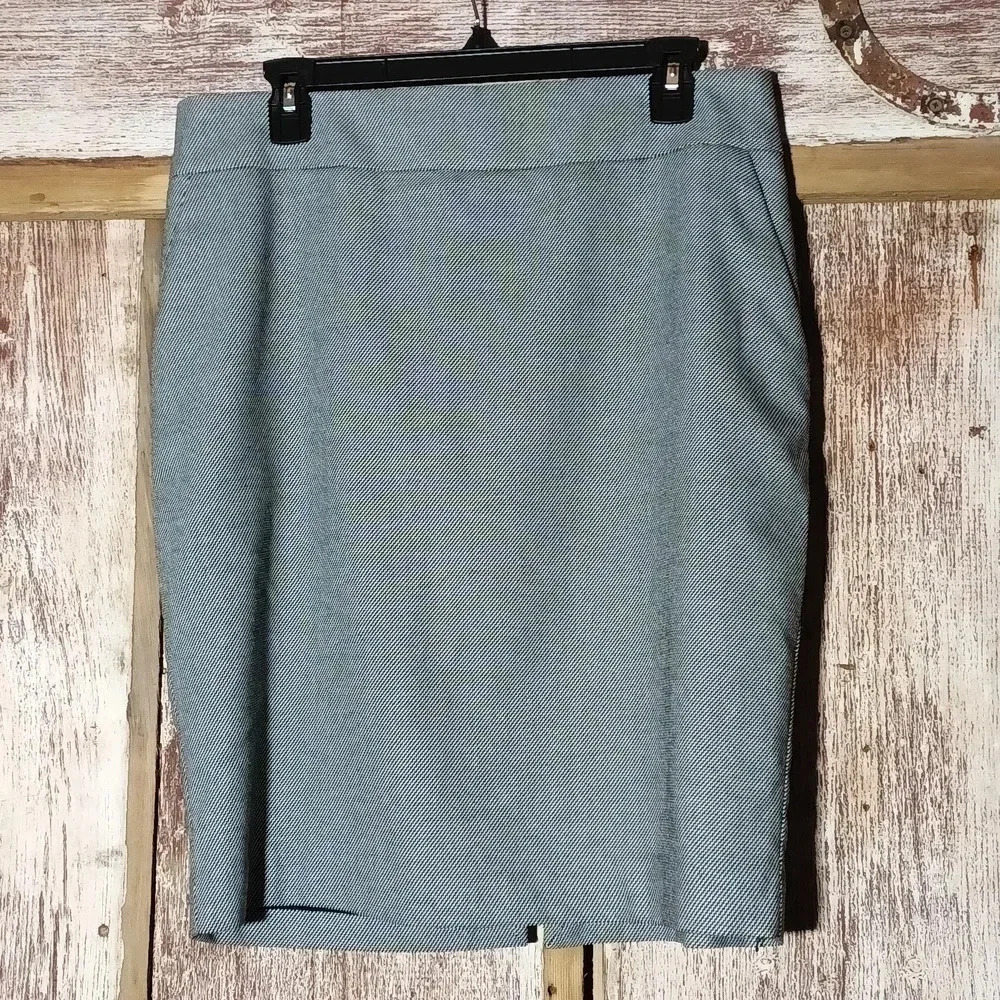 Skirt New Express houndstooth lined pockets zipper hook eye closure back slit 14 - Picture 3 of 9